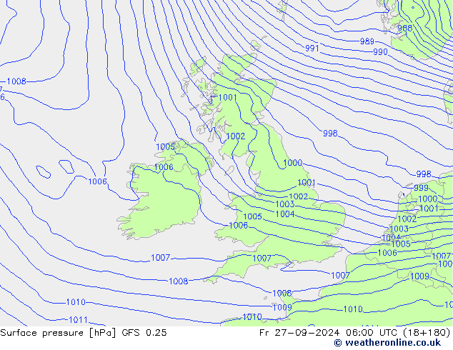 GFS 0.25: Fr 27.09.2024 06 UTC