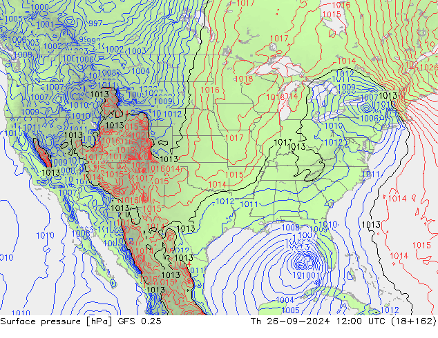 Bodendruck GFS 0.25 Do 26.09.2024 12 UTC