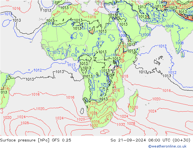 GFS 0.25: so. 21.09.2024 06 UTC