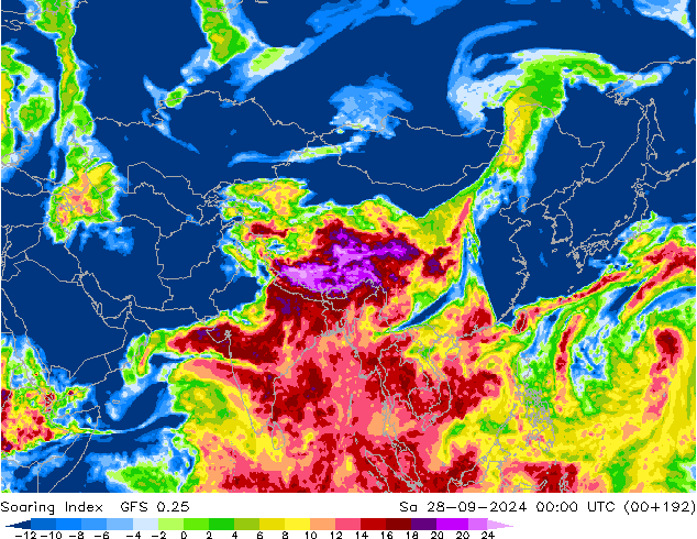 Soaring Index GFS 0.25 So 28.09.2024 00 UTC