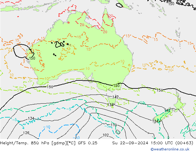 Z500/Rain (+SLP)/Z850 GFS 0.25 So 22.09.2024 15 UTC