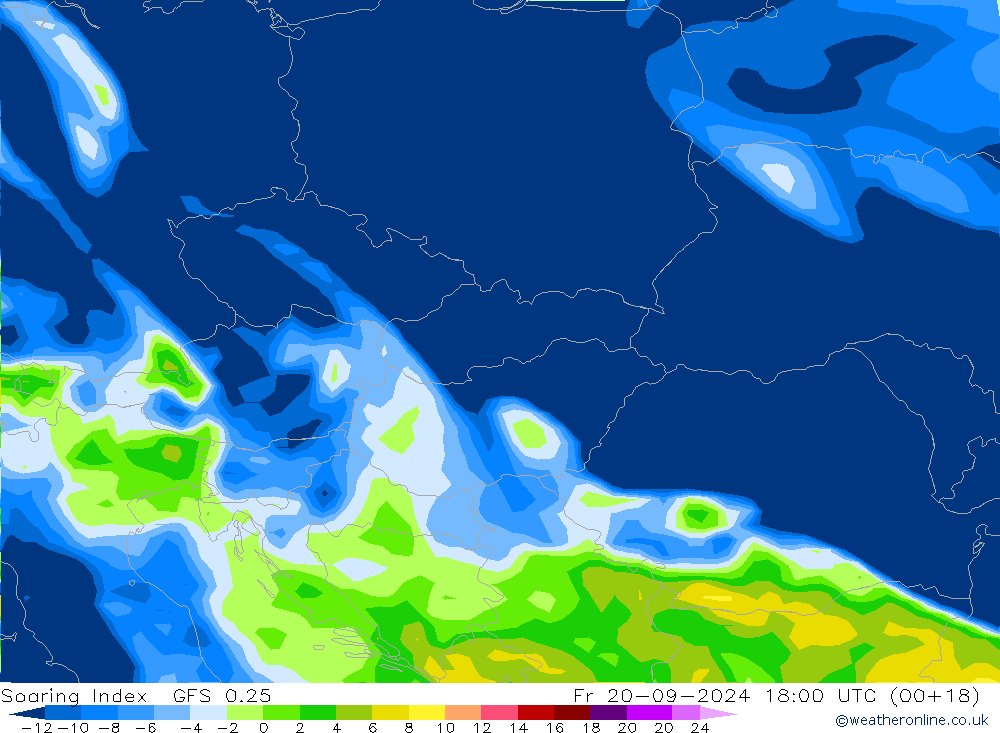 Soaring Index GFS 0.25 ven 20.09.2024 18 UTC