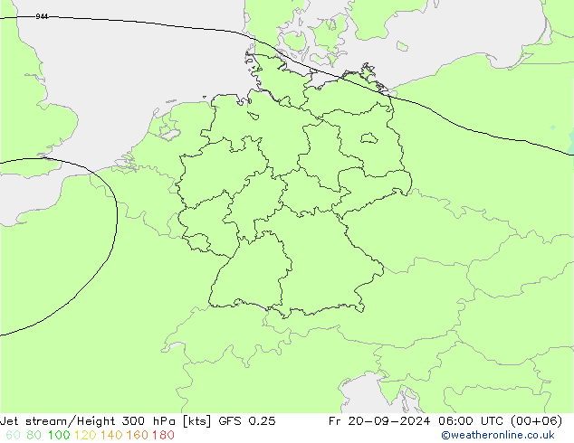 Jet Akımları GFS 0.25 Cu 20.09.2024 06 UTC