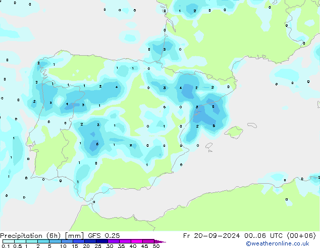 Z500/Rain (+SLP)/Z850 GFS 0.25 Pá 20.09.2024 06 UTC