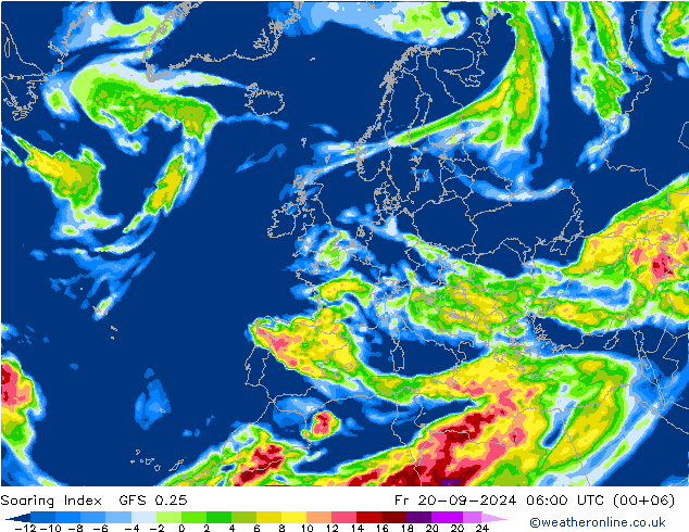 Soaring Index GFS 0.25 Fr 20.09.2024 06 UTC