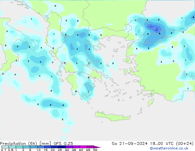 Z500/Rain (+SLP)/Z850 GFS 0.25 sáb 21.09.2024 00 UTC