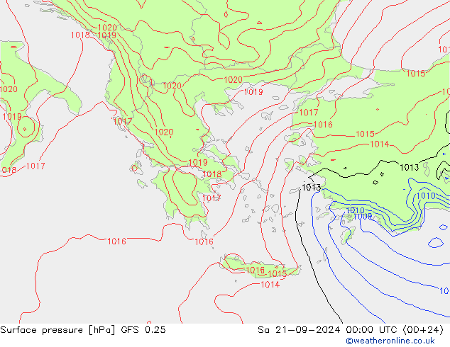 GFS 0.25: Sa 21.09.2024 00 UTC