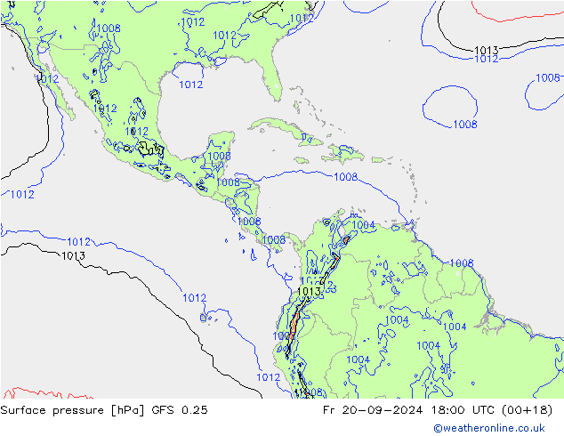 GFS 0.25: ven 20.09.2024 18 UTC