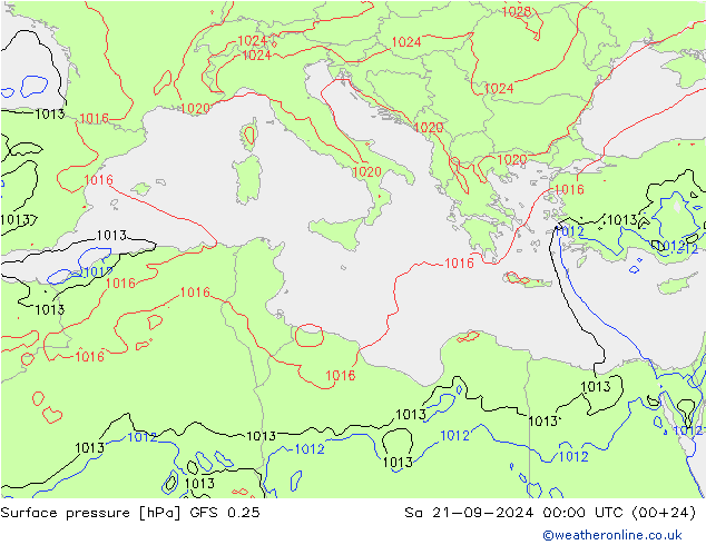 GFS 0.25: Sa 21.09.2024 00 UTC