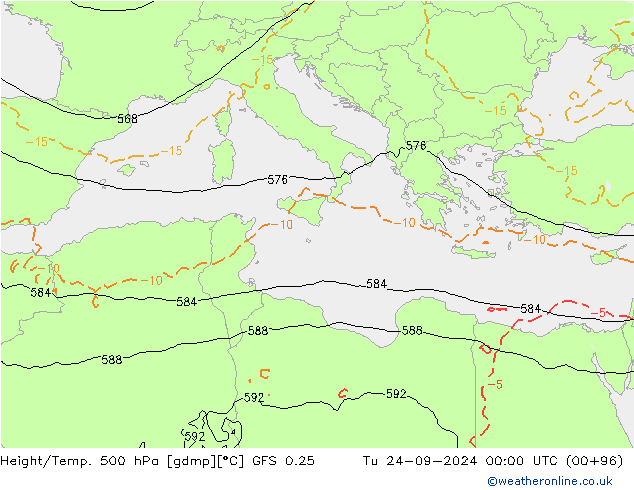 Z500/Regen(+SLP)/Z850 GFS 0.25 di 24.09.2024 00 UTC