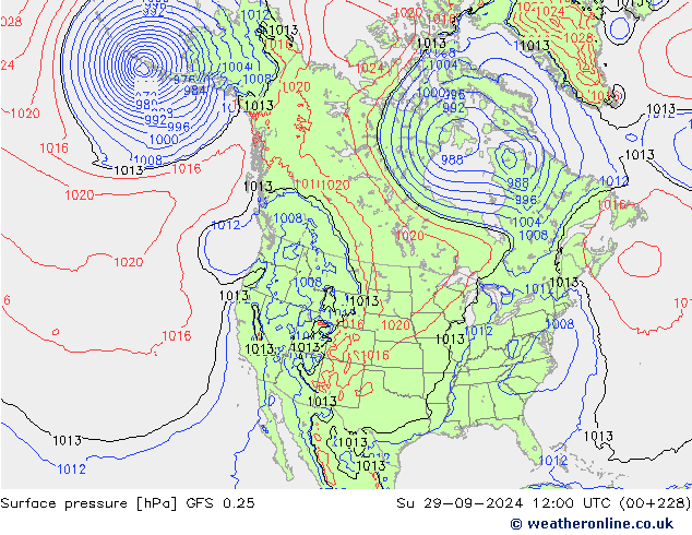 GFS 0.25: dom 29.09.2024 12 UTC