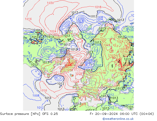 GFS 0.25: Fr 20.09.2024 06 UTC