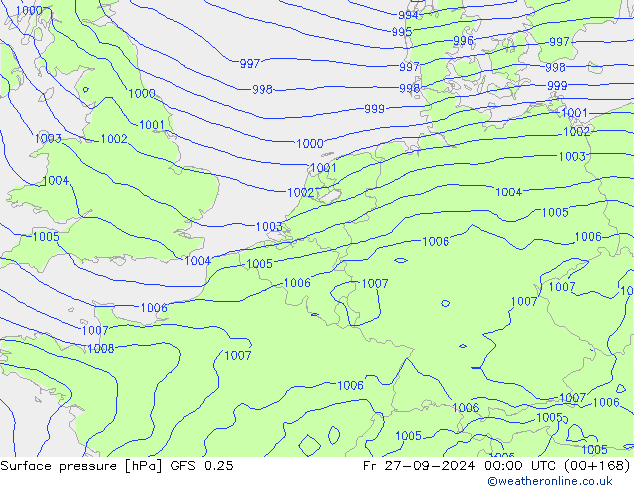 GFS 0.25: Fr 27.09.2024 00 UTC