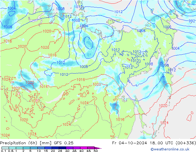 Z500/Rain (+SLP)/Z850 GFS 0.25 Fr 04.10.2024 00 UTC