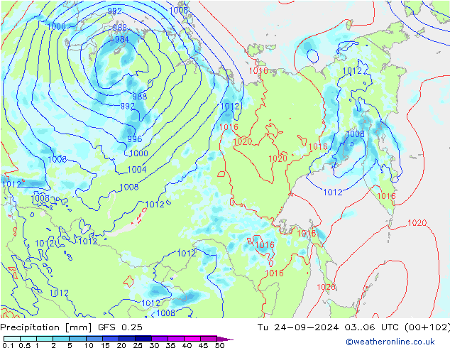 GFS 0.25: mar 24.09.2024 06 UTC