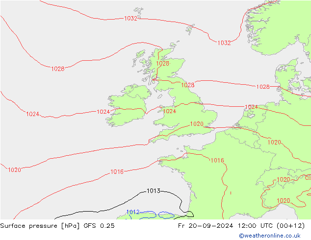 GFS 0.25: Pá 20.09.2024 12 UTC