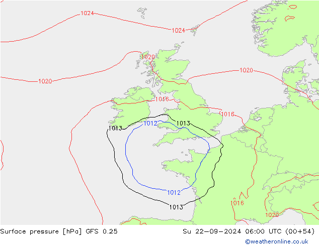 GFS 0.25: Ne 22.09.2024 06 UTC