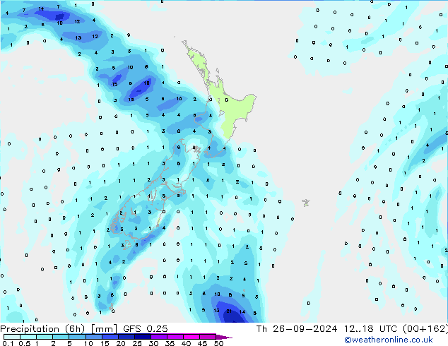 Z500/Regen(+SLP)/Z850 GFS 0.25 do 26.09.2024 18 UTC