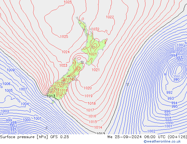 GFS 0.25: śro. 25.09.2024 06 UTC