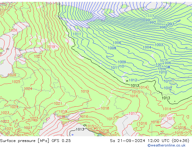 GFS 0.25: so. 21.09.2024 12 UTC