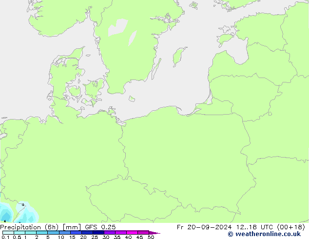 Z500/Yağmur (+YB)/Z850 GFS 0.25 Cu 20.09.2024 18 UTC