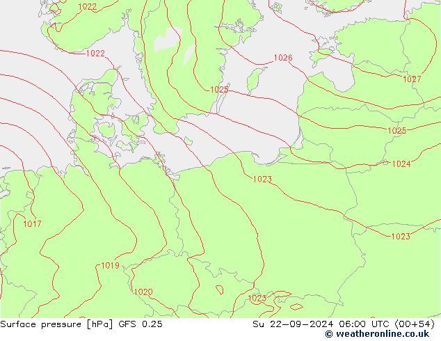 GFS 0.25: dim 22.09.2024 06 UTC