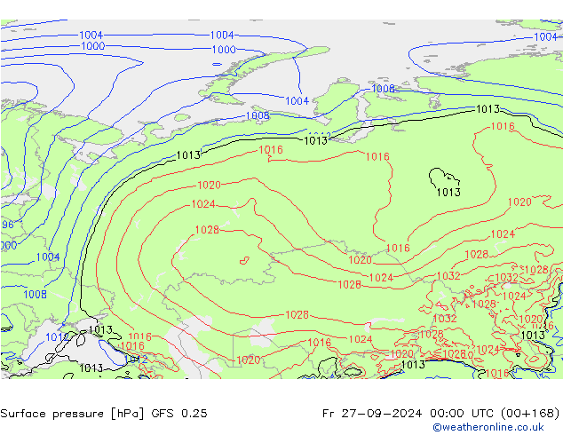 GFS 0.25: Sex 27.09.2024 00 UTC