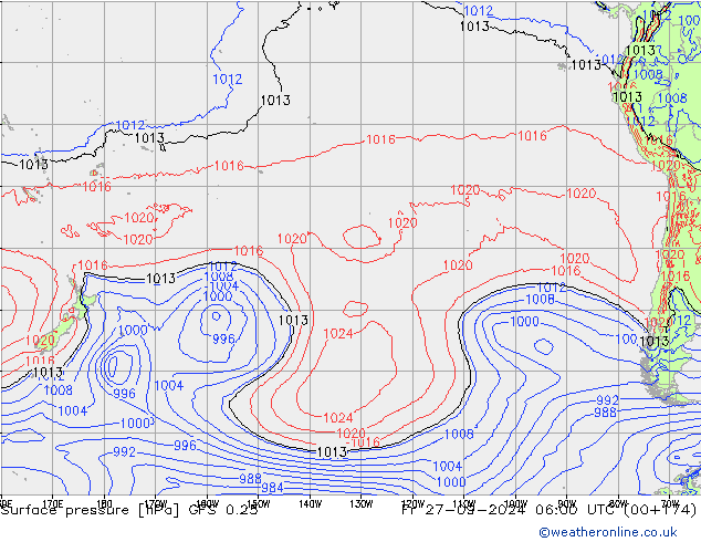 GFS 0.25: ven 27.09.2024 06 UTC