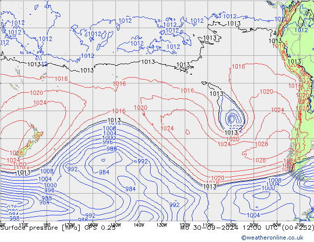 GFS 0.25: Mo 30.09.2024 12 UTC