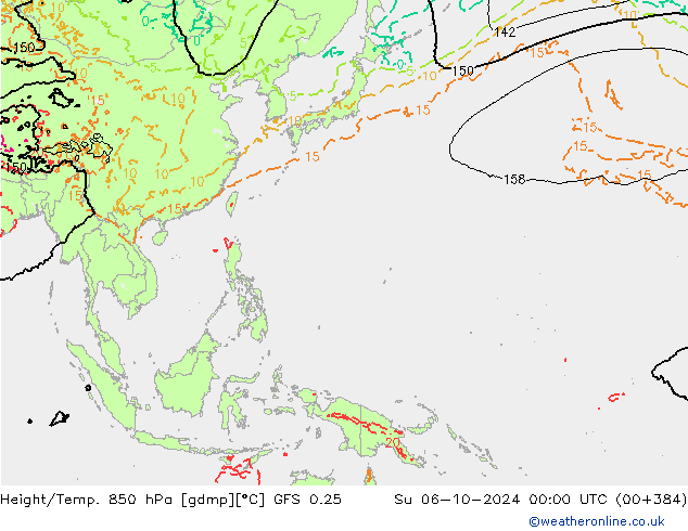 Z500/Regen(+SLP)/Z850 GFS 0.25 zo 06.10.2024 00 UTC