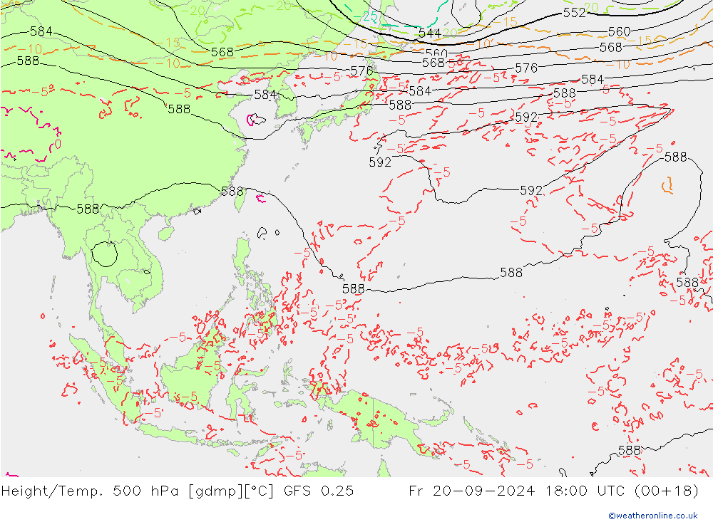 GFS 0.25: vie 20.09.2024 18 UTC