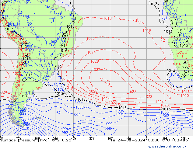 GFS 0.25: Tu 24.09.2024 00 UTC