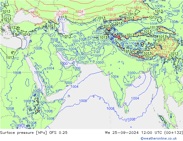 GFS 0.25: St 25.09.2024 12 UTC