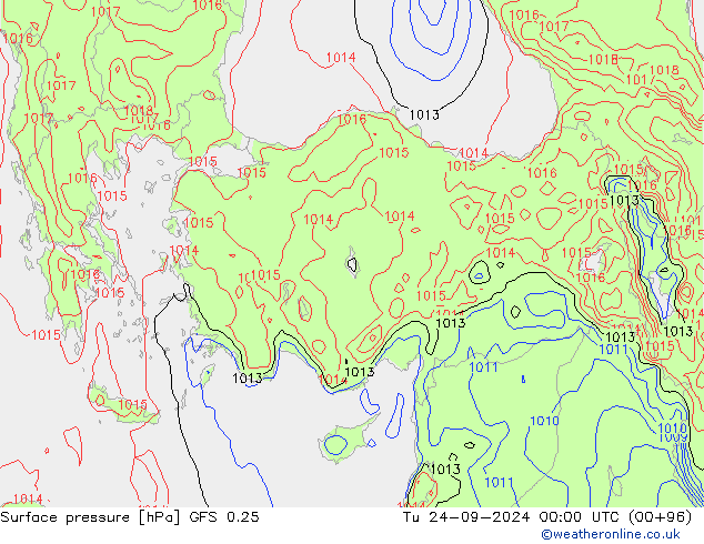 GFS 0.25: Di 24.09.2024 00 UTC