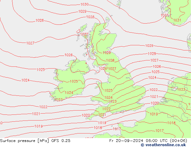 GFS 0.25: pt. 20.09.2024 06 UTC