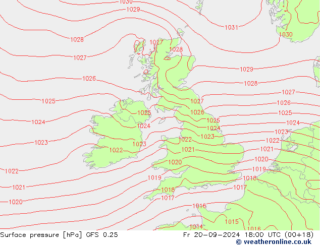 GFS 0.25: Cu 20.09.2024 18 UTC