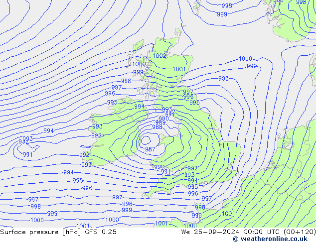 GFS 0.25: We 25.09.2024 00 UTC