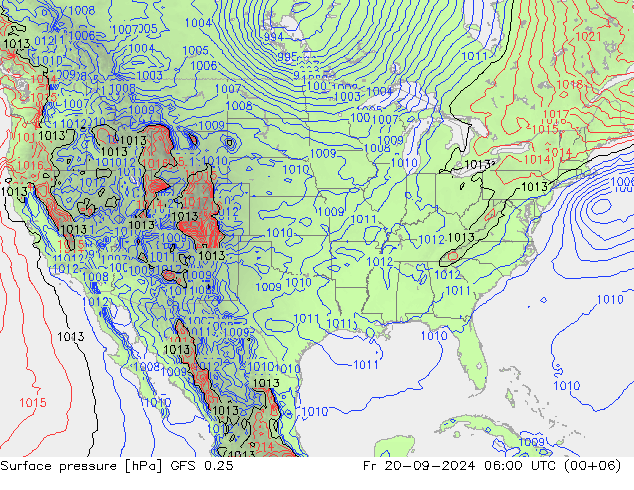 GFS 0.25: Sex 20.09.2024 06 UTC