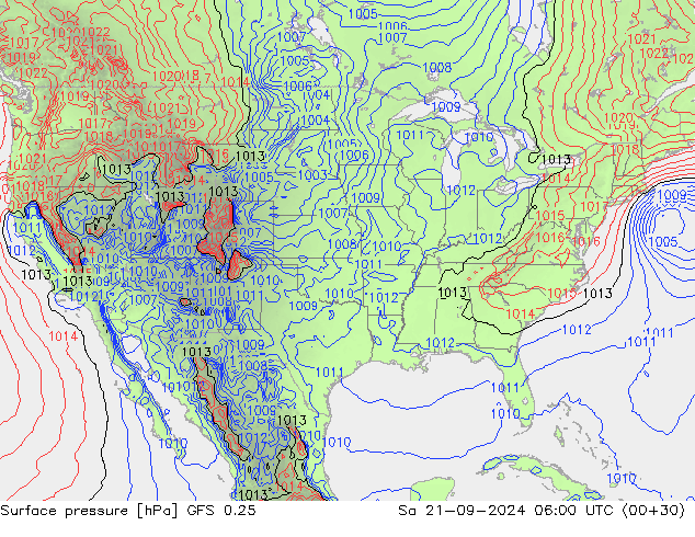 GFS 0.25: so. 21.09.2024 06 UTC