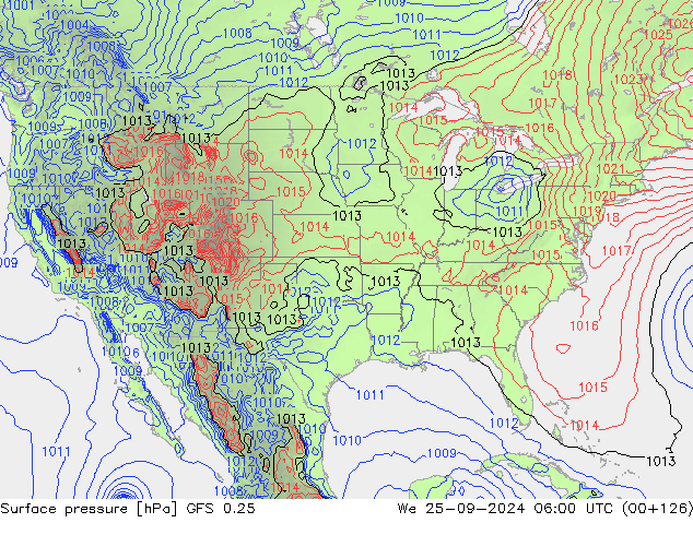 GFS 0.25: Qua 25.09.2024 06 UTC