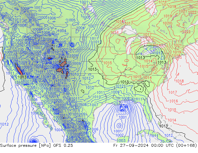 GFS 0.25: Cu 27.09.2024 00 UTC