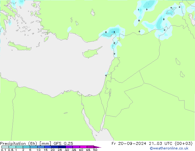 Z500/Yağmur (+YB)/Z850 GFS 0.25 Cu 20.09.2024 03 UTC