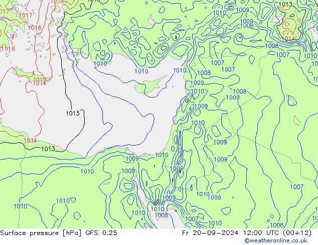 GFS 0.25: ven 20.09.2024 12 UTC