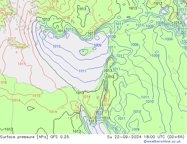 GFS 0.25: Вс 22.09.2024 18 UTC