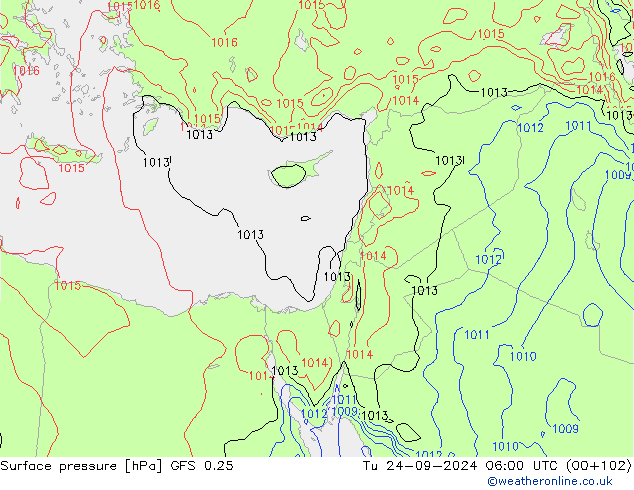 GFS 0.25: Sa 24.09.2024 06 UTC