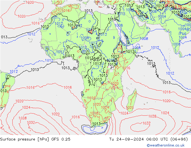 GFS 0.25: Di 24.09.2024 06 UTC