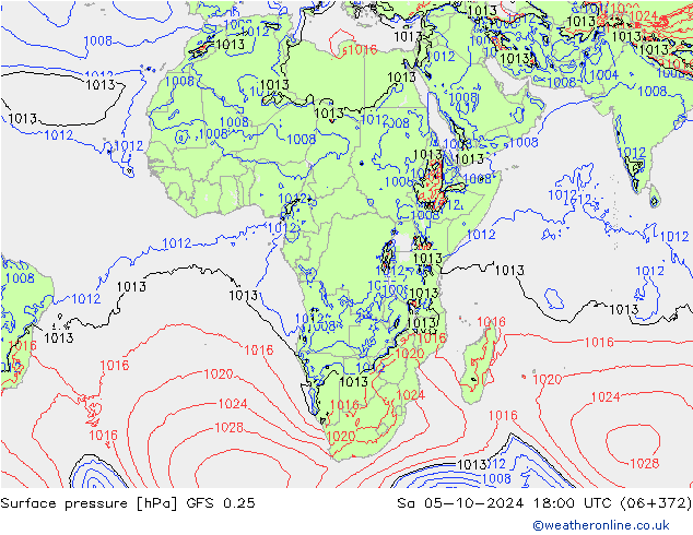 GFS 0.25: Sa 05.10.2024 18 UTC