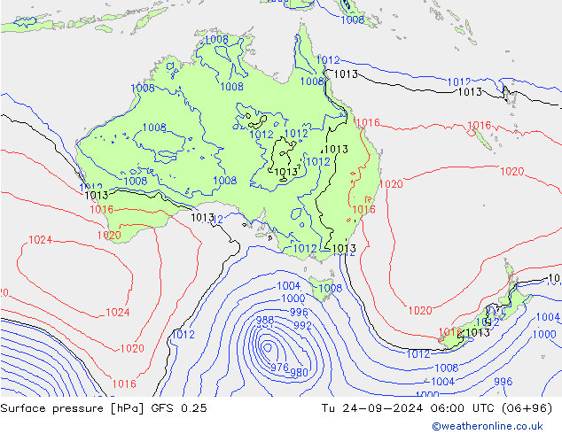 GFS 0.25: Tu 24.09.2024 06 UTC