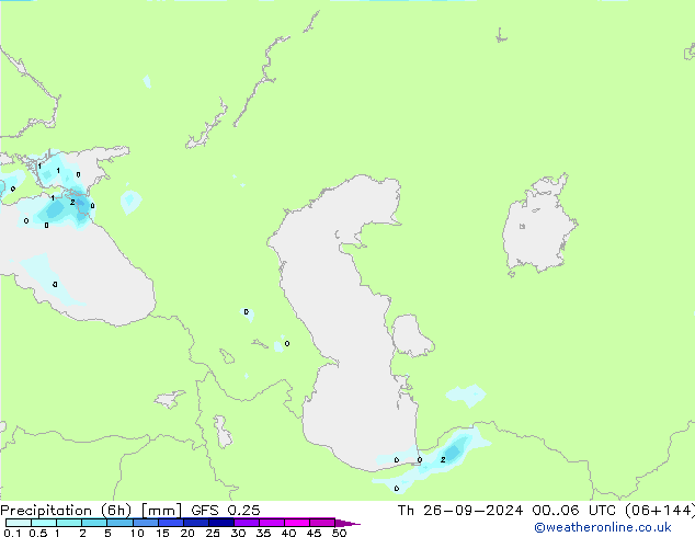 Z500/Rain (+SLP)/Z850 GFS 0.25 Do 26.09.2024 06 UTC