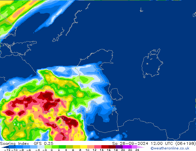 Soaring Index GFS 0.25 Sa 28.09.2024 12 UTC